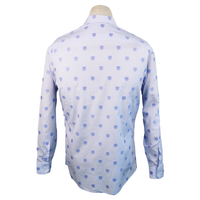 Gucci Blue Checks Cotton Tiger Head Embroidered Shirt