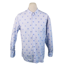Gucci Blue Checks Cotton Tiger Head Embroidered Shirt