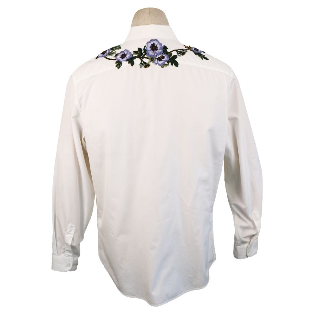Gucci White Embroidered Shirt