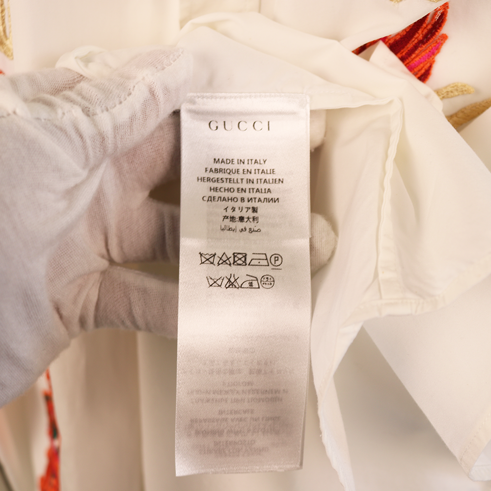 Gucci White Embroidered Shirt