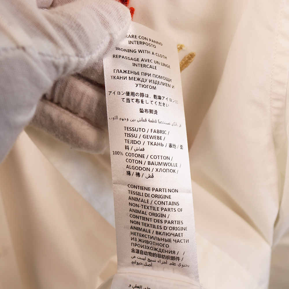 Gucci White Embroidered Shirt