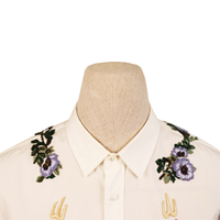 Gucci White Embroidered Shirt