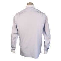 Gucci White Contrast Collar Shirt with Red Snake Embroidery