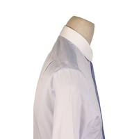 Gucci White Contrast Collar Shirt with Red Snake Embroidery