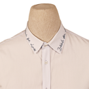 Gucci White Shirt with “Blind for Love” Collar Embroidery