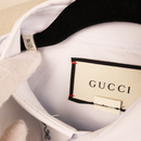 Gucci White Shirt with “Blind for Love” Collar Embroidery