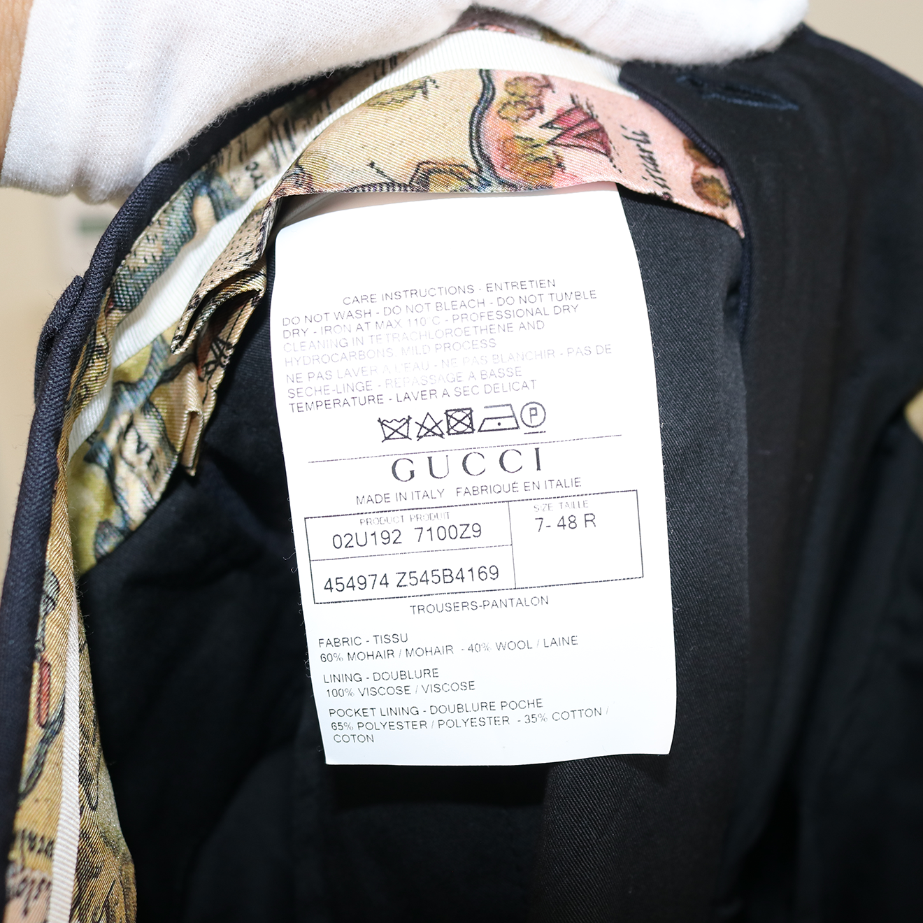 Gucci Dark Navy Suit  Mohair-Wool Suit Set