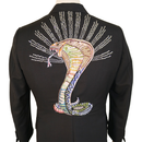Gucci Black Jeweled Cobra Embroidered Mohair-Wool Suit Set
