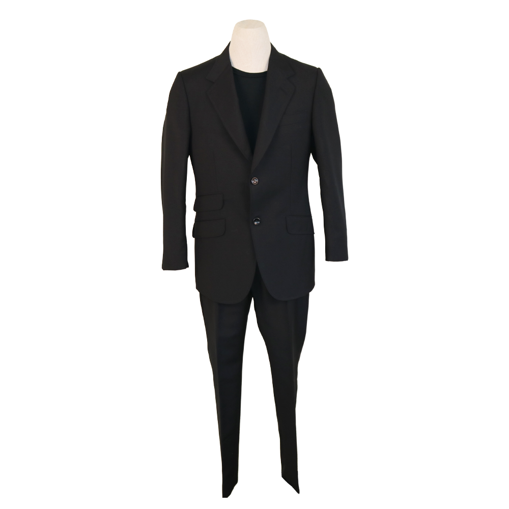 Gucci Black Jeweled Cobra Embroidered Mohair-Wool Suit Set
