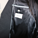 Gucci Black Velvet Butterfly Print Blazer with Satin Lapels