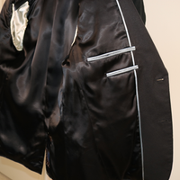 Gucci Black Velvet Butterfly Print Blazer with Satin Lapels