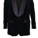 Gucci Black Velvet Smoking Jacket with Satin Shawl Lapel and Rope Knot Detail