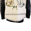Gucci Hand-Painted Leather Jacket with Pug Art & Crystal Embellishments
