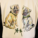 Gucci Hand-Painted Leather Jacket with Pug Art & Crystal Embellishments