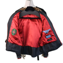 Gucci Black Leather Studded Biker Jacket with Bee Embroidery & Leopard Collar