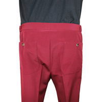 Gucci Burgundy Trousers with Blue Side Stripe and Self Belt