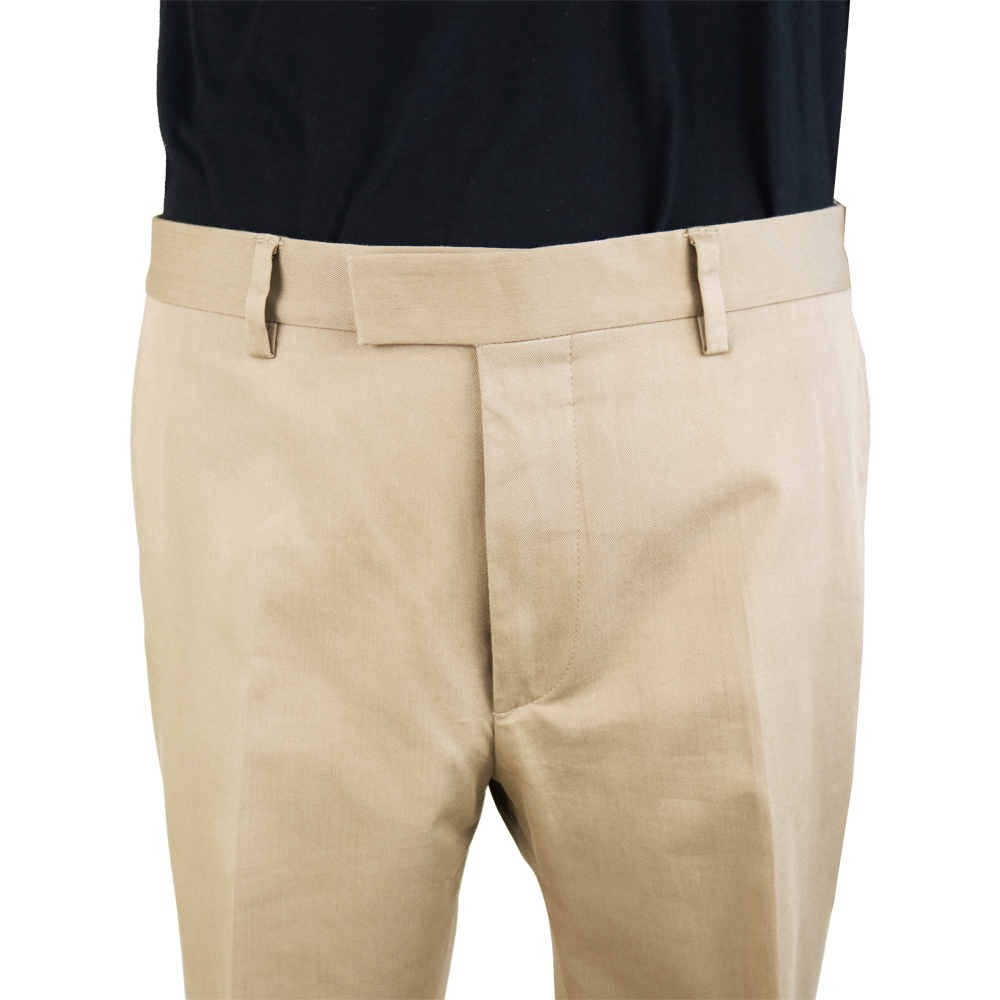 Gucci Beige Cotton Trousers with Iconic Bee Detail