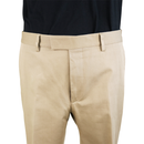 Gucci Beige Cotton Trousers with Iconic Bee Detail