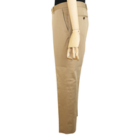 Gucci Beige Cotton Trousers with Iconic Bee Detail