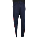 Gucci Navy Pleated Trousers with Red Side Stripe and Knit Waistband