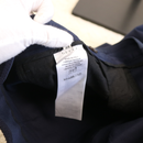 Gucci Navy Pleated Trousers with Red Side Stripe and Knit Waistband