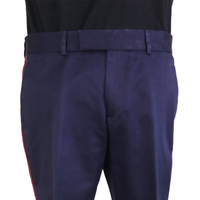 Gucci Navy Trousers with Red and Green Side Stripe