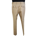 Gucci Beige Cotton Trousers with Web & Bee Waistband Detail