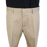 Gucci Beige Cotton Trousers with Web & Bee Waistband Detail
