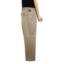 Gucci Beige Cotton Trousers with Web & Bee Waistband Detail