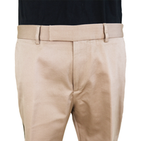 Gucci Beige Cotton Chino Trousers with Web Stripe Side Detail