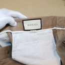 Gucci Beige Cotton Chino Trousers with Web Stripe Side Detail
