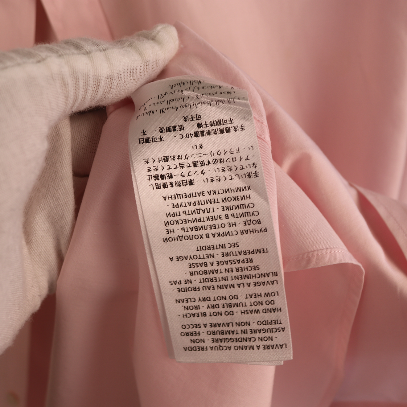 Gucci Pink Shirt with White Contrast Collar