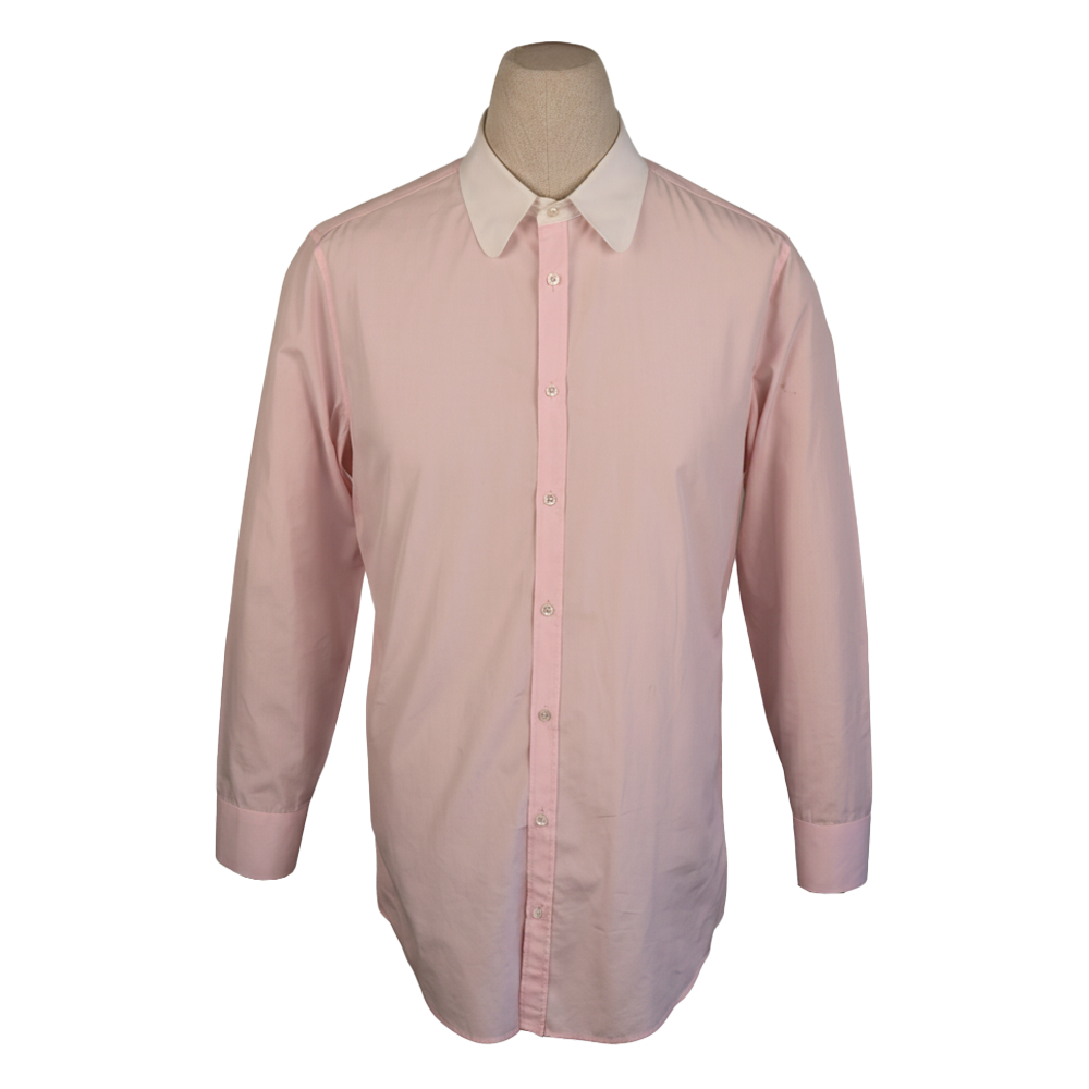 Gucci Pink Shirt with White Contrast Collar