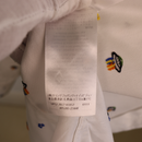 Gucci White Cotton Shirt with All-Over UFO Embroidery & Peter Pan Collar