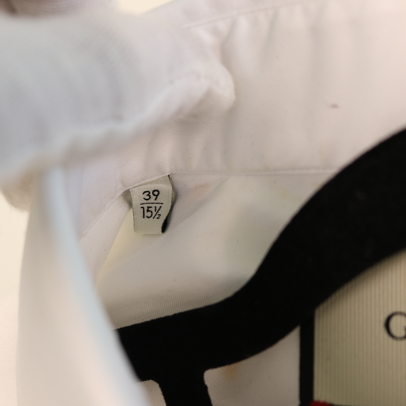 Gucci White Cotton Shirt with All-Over UFO Embroidery & Peter Pan Collar